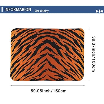 Amazon｜カーペット 虎柄 ストライプ タイガー柄 ラグマット 100